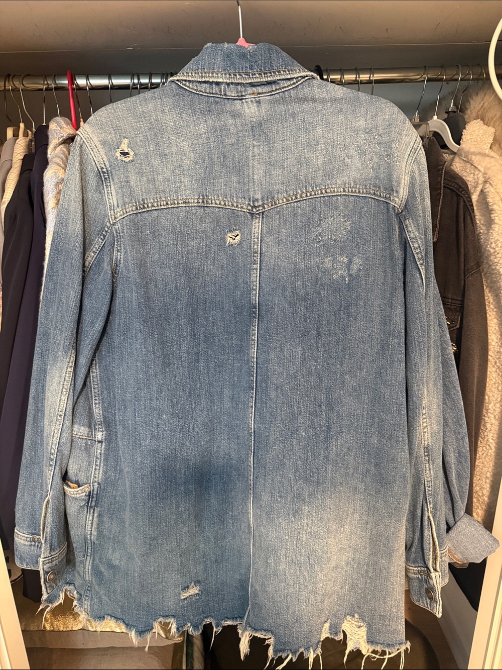 Free People Moonchild Denim Shirt Jacket - Picture 4 of 5